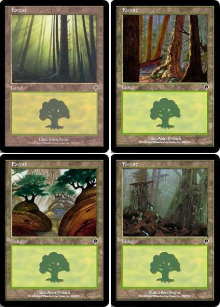 画像1: ※特価※【INV】※Foil※《森/Forest》【L】 (1)