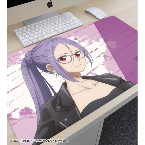 画像3:  【予約商品】  アルマビアンカ　ソードアート・オンライン 描き下ろし ミト ライダースジャケットver. マルチデスクマット 【26年5月中旬発売】 (3)