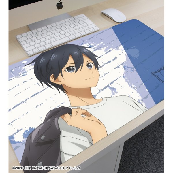 画像3:  【予約商品】  アルマビアンカ　ソードアート・オンライン 描き下ろし キリト ライダースジャケットver. マルチデスクマット 【26年5月中旬発売】 (3)