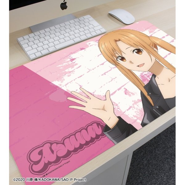 画像3:  【予約商品】  アルマビアンカ　ソードアート・オンライン 描き下ろし アスナ ライダースジャケットver. マルチデスクマット 【26年5月中旬発売】 (3)