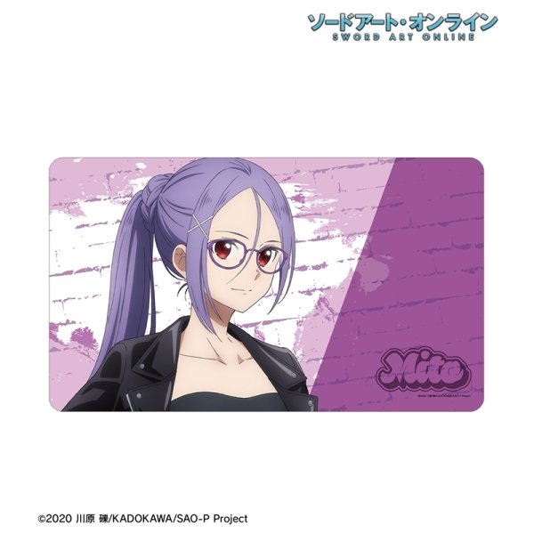 画像2:  【予約商品】  アルマビアンカ　ソードアート・オンライン 描き下ろし ミト ライダースジャケットver. マルチデスクマット 【26年5月中旬発売】 (2)