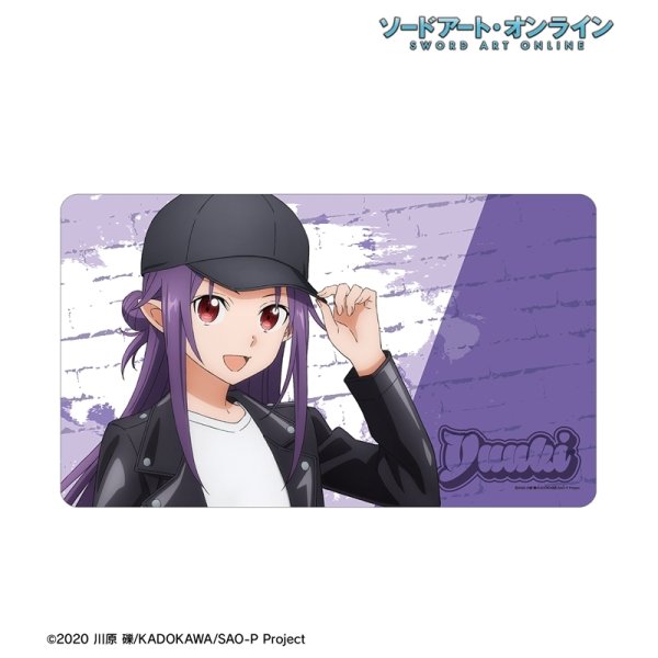 画像2:  【予約商品】  アルマビアンカ　ソードアート・オンライン 描き下ろし ユウキ ライダースジャケットver. マルチデスクマット 【26年5月中旬発売】 (2)