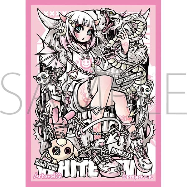 画像1:  【予約商品】  Artevelo　カードスリーブ　Project.C.K.  「shiroakuma」（art-016）（65枚入り） 【26年5月22日発売】 (1)