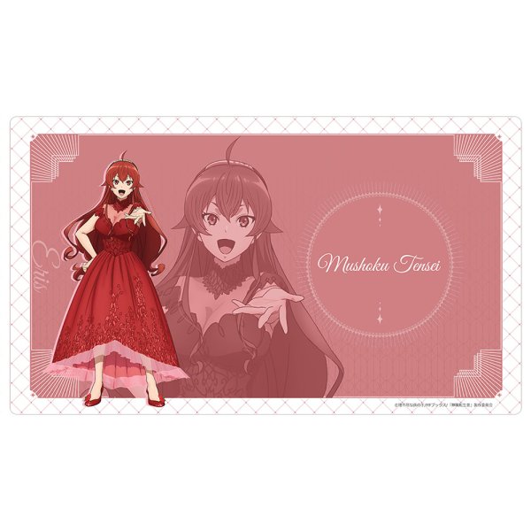 画像1:  【予約商品】  カーテン魂　無職転生III 〜異世界行ったら本気だす〜　ラバーマット（エリス／5周年） 【26年6月中旬発売】 (1)