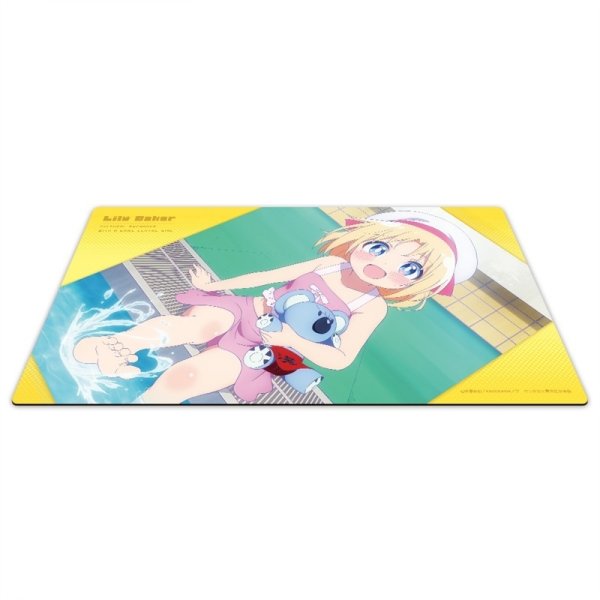 画像2:  【予約商品】  ムービック  「ゲーセン少女と異文化交流」キャラクターラバーマット リリー・ベイカー 水着ver. 【26年5月上旬発売】 (2)