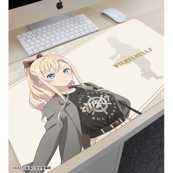 画像3:  【予約商品】  アルマビアンカ　劇場版 ハイスクール・フリート 描き下ろし ヴィルヘルミーナ デート私服ver. マルチデスクマット ver.B 【26年6月中旬発売】 (3)