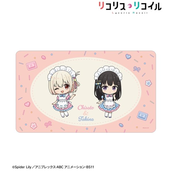 画像2:  【予約商品】  アルマビアンカ　TVアニメ「リコリス・リコイル」 錦木千束&井ノ上たきな ちびキャラ メルヘンメイドver. マルチデスクマット 【26年6月上旬発売】 (2)
