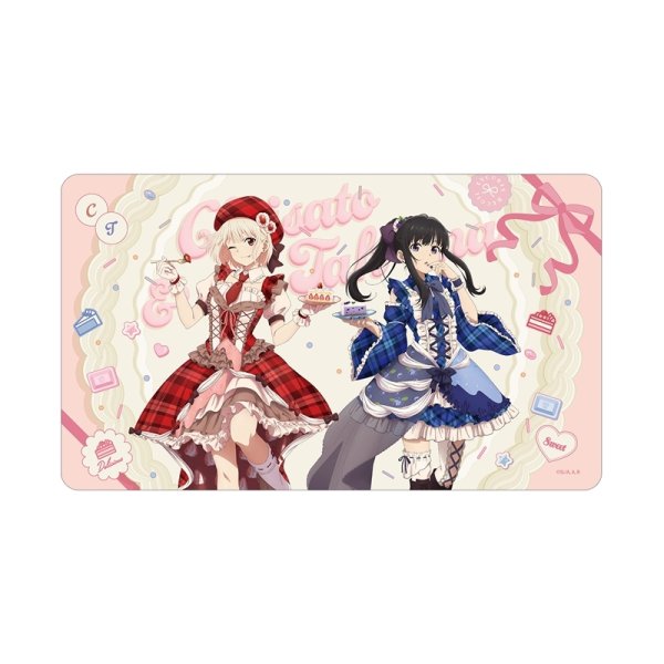 画像1:  【予約商品】  アルマビアンカ　TVアニメ「リコリス・リコイル」 描き下ろし 錦木千束&井ノ上たきな スイーツ衣装ver. マルチデスクマット 【26年6月上旬発売】 (1)