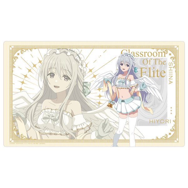 画像1:  【予約商品】  カーテン魂　ようこそ実力至上主義の教室へ　描き下ろしラバーマット（椎名ひより／天使） 【26年6月下旬発売】 (1)