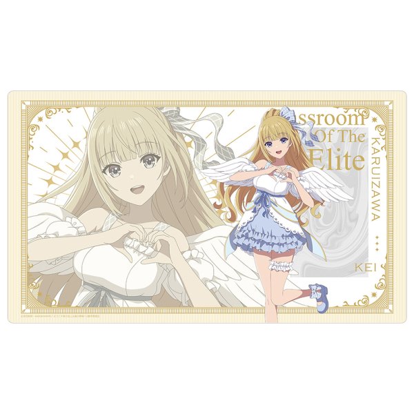 画像1:  【予約商品】  カーテン魂　ようこそ実力至上主義の教室へ　描き下ろしラバーマット（軽井沢恵／天使） 【26年6月下旬発売】 (1)