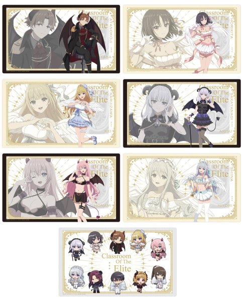 画像4:  【予約商品】  カーテン魂　ようこそ実力至上主義の教室へ　描き下ろしラバーマット（堀北鈴音／天使） 【26年6月下旬発売】 (4)