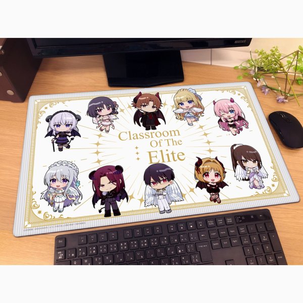 画像2:  【予約商品】  カーテン魂　ようこそ実力至上主義の教室へ　ラバーマット（天使＆悪魔） 【26年6月下旬発売】 (2)