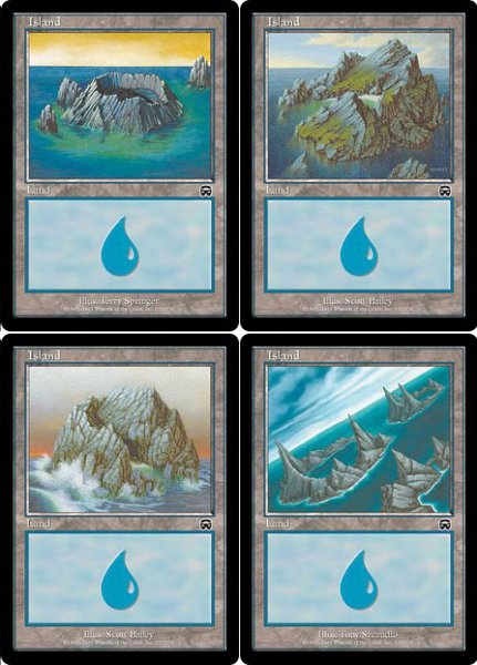 画像1: ※特価※【MMQ】※FOIL※《島/Island》【C】 (1)