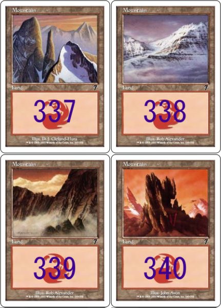 画像2: ※特価※【7ED】※FOIL※《山/Mountain》【C】 (2)