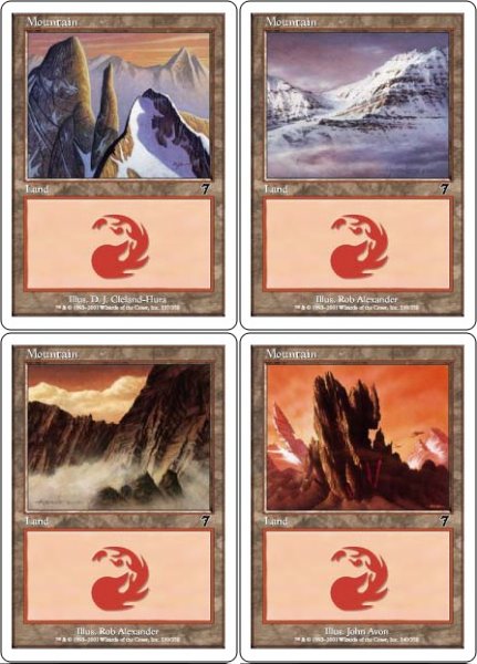 画像1: ※特価※【7ED】※FOIL※《山/Mountain》【C】 (1)