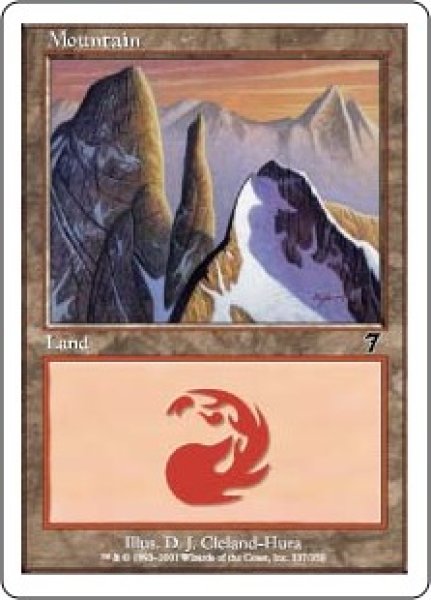 画像3: ※特価※【7ED】※FOIL※《山/Mountain》【C】 (3)