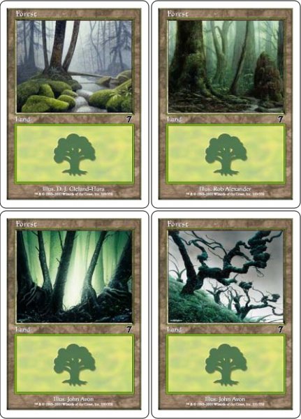 画像1: ※特価※【7ED】※FOIL※《森/Forest》【C】 (1)