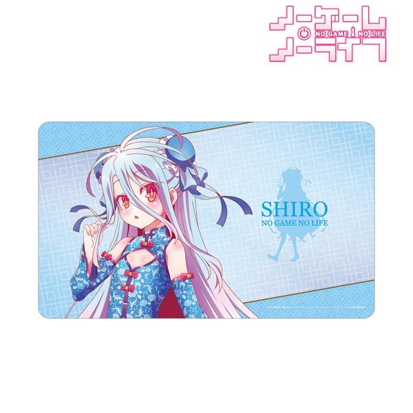 画像1:  【予約商品】  アルマビアンカ　ノーゲーム・ノーライフ 描き下ろし 白 チャイナドレスver. マルチデスクマット 【26年6月中旬発売】 (1)