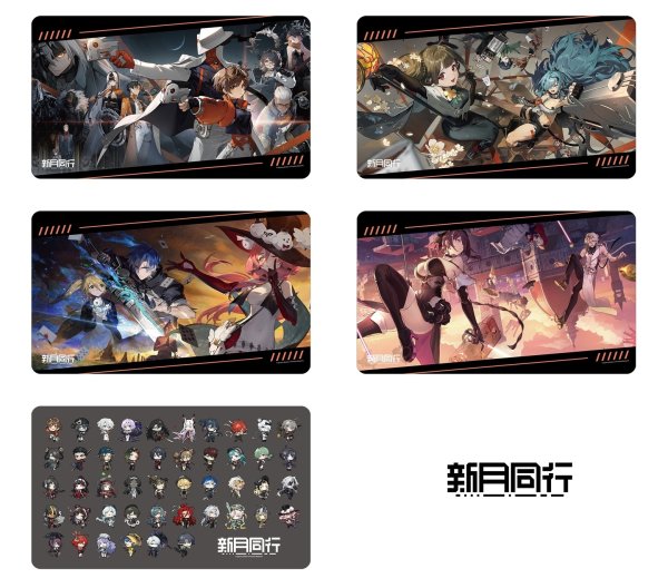 画像3:  【予約商品】  アルマビアンカ　新月同行 集合 ちびキャラ マルチデスクマット 【26年6月中旬発売】 (3)