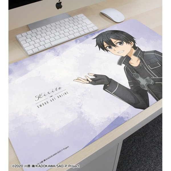 画像2:  【予約商品】  アルマビアンカ　ソードアート・オンライン 描き下ろし キリト 歩みver. マルチデスクマット 【26年6月中旬発売】 (2)
