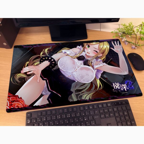 画像2:  【予約商品】  カーテン魂　廃深シリーズ　ラバーマット（姫宮雅） 【26年6月下旬発売】    (2)