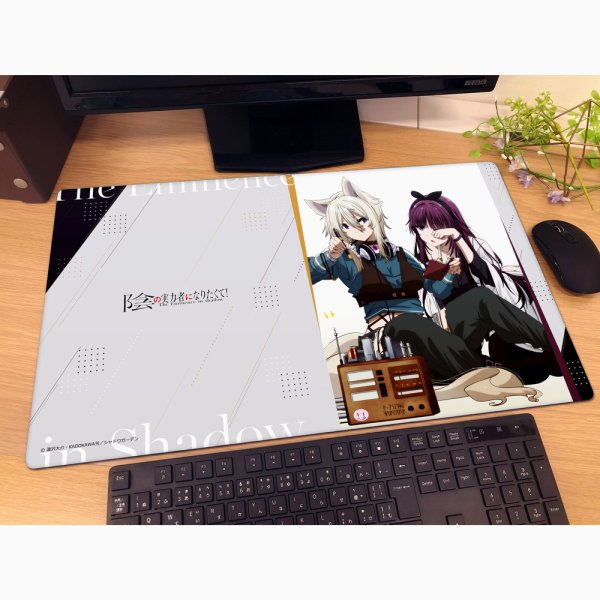 画像2:  【再販予約商品】  カーテン魂　陰の実力者になりたくて！ラバーマット（ゼータ＆イータ）【再販】 【26年7月上旬再販】    (2)