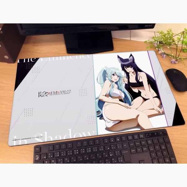 画像2:  【再販予約商品】  カーテン魂　陰の実力者になりたくて！ラバーマット（イプシロン＆デルタ）【再販】 【26年7月上旬再販】 (2)