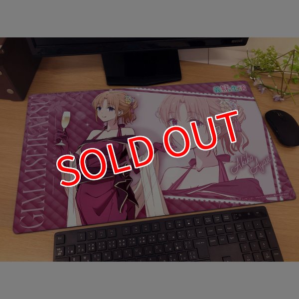 画像2:  【予約商品】  カーテン魂　義妹生活 描き下ろしラバーマット（綾瀬亜季子／パーティドレス） 【26年7月上旬発売】 (2)