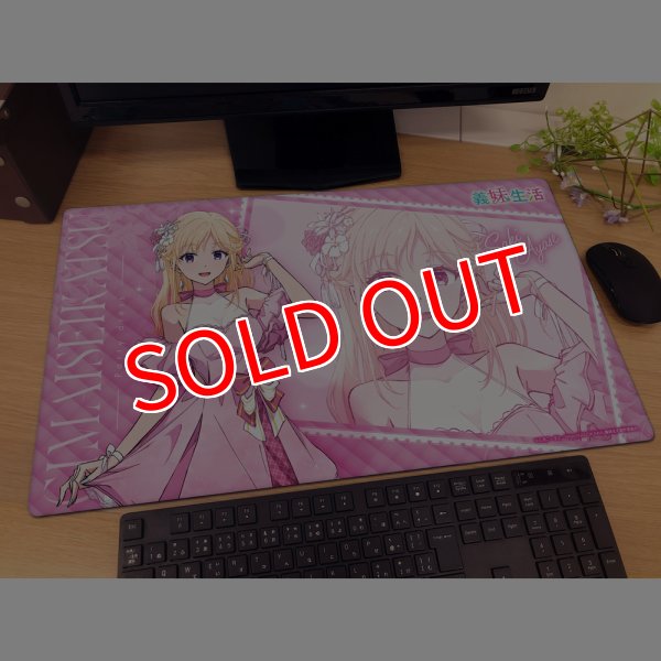 画像2:  【予約商品】  カーテン魂　義妹生活 描き下ろしラバーマット（綾瀬沙季／パーティドレス） 【26年7月上旬発売】 (2)