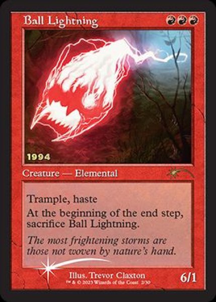 画像1: 【MTG/PR】※Foil※《ボール・ライトニング/Ball Lightning》(30周年記念) (1)