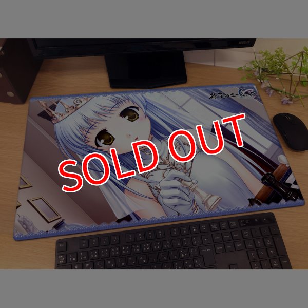 画像2:  【再販予約商品】  カーテン魂　穢翼のユースティア　ラバーマット（イレーヌ/チェス）【再販】 【26年7月下旬再販】    (2)