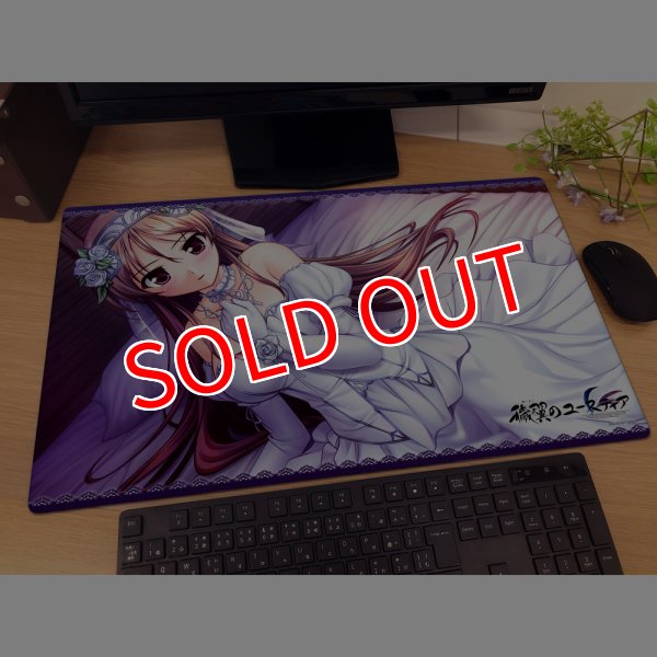 画像2:  【再販予約商品】  カーテン魂　穢翼のユースティア　ラバーマット（エリス・フローラリア/初夜）【再販】 【26年7月下旬再販】    (2)
