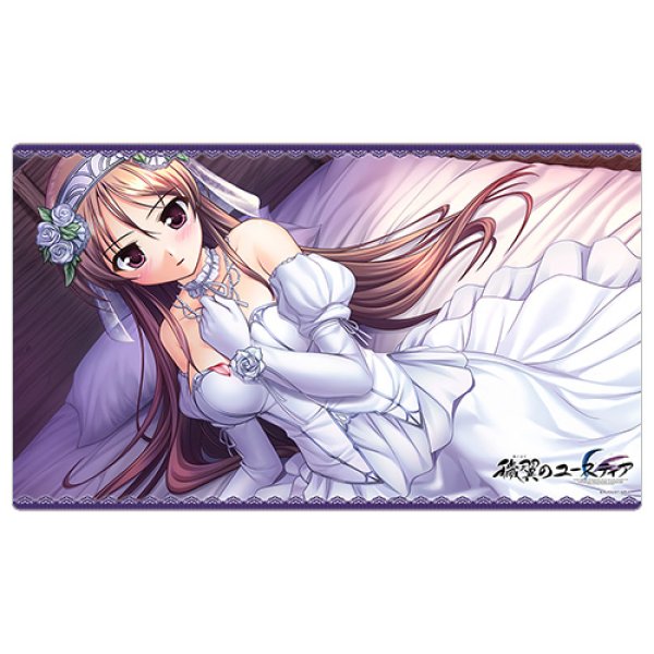 画像1:  【再販予約商品】  カーテン魂　穢翼のユースティア　ラバーマット（エリス・フローラリア/初夜）【再販】 【26年7月下旬再販】    (1)