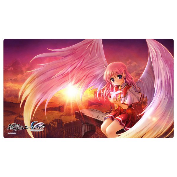 画像1:  【予約商品】  カーテン魂　穢翼のユースティア　ラバーマット（ティア/Angel's blessing） 【26年7月下旬発売】    (1)