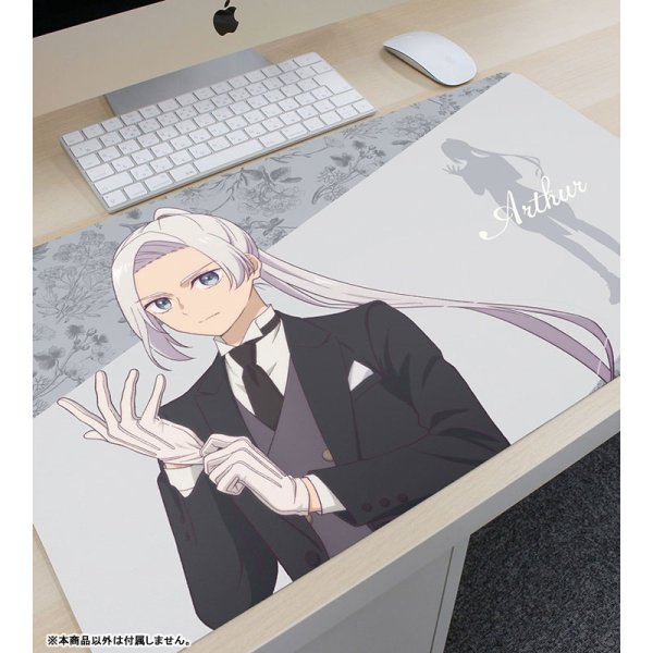 画像2:  【予約商品】  アルマビアンカ　TVアニメ『悲劇の元凶となる最強外道ラスボス女王は民の為に尽くします。』  描き下ろし アーサー お嬢様&執事ver. マルチデスクマット 【26年7月中旬発売】 (2)