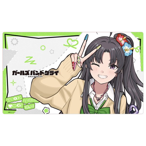 画像1:  【予約商品】  カーテン魂　ガールズバンドクライ 描き下ろしラバーマット（安和すばる／平成ギャル） 【26年7月下旬発売】 (1)