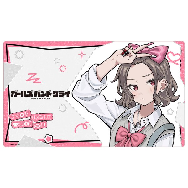 画像1:  【予約商品】  カーテン魂　ガールズバンドクライ 描き下ろしラバーマット（海老塚智／平成ギャル） 【26年7月下旬発売】 (1)