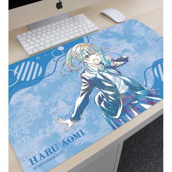 画像3:  【予約商品】  アルマビアンカ　TVアニメ『千歳くんはラムネ瓶のなか』 青海陽 Ani-Art マルチデスクマット 【26年7月中旬発売】 (3)