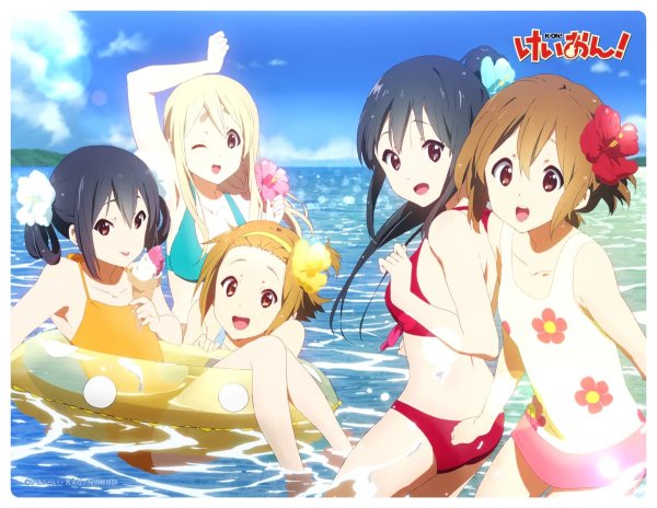 画像1:  【予約商品】  エムズファクトリー　けいおん!　大判ラバーマット（水着） 【26年6月発売】 (1)