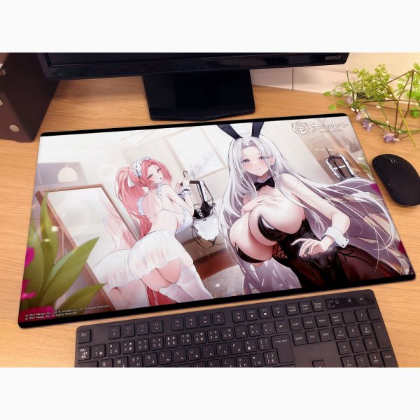 画像2:  【予約商品】  カーテン魂　アズールレーン ラバーマット（ヨークタウンII＆レキシントンII） 【26年7月下旬発売】 (2)