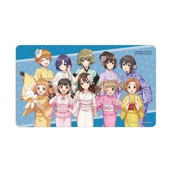 画像1:  【予約商品】  アルマビアンカ　アイドルマスター シンデレラガールズ 描き下ろし 集合 レース着物ver. マルチデスクマット 【26年7月中旬発売】 (1)