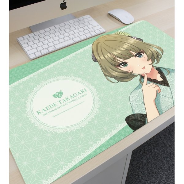 画像3:  【予約商品】  アルマビアンカ　アイドルマスター シンデレラガールズ 描き下ろし 高垣楓 レース着物ver. マルチデスクマット 【26年7月中旬発売】 (3)