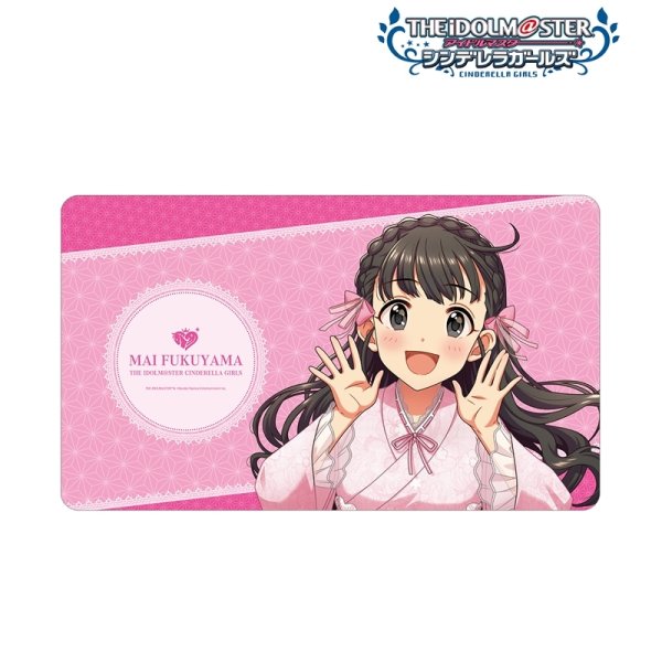 画像2:  【予約商品】  アルマビアンカ　アイドルマスター シンデレラガールズ 描き下ろし 福山舞 レース着物ver. マルチデスクマット 【26年7月中旬発売】 (2)