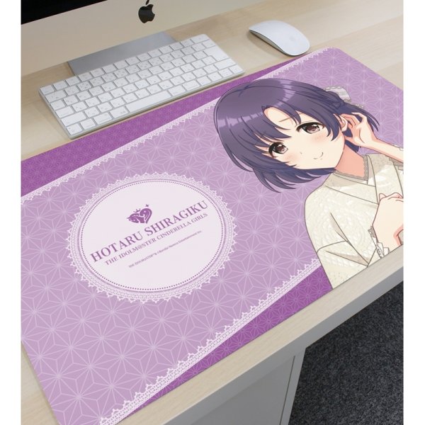 画像3:  【予約商品】  アルマビアンカ　アイドルマスター シンデレラガールズ 描き下ろし 白菊ほたる レース着物ver. マルチデスクマット 【26年7月中旬発売】 (3)