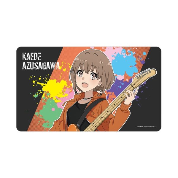 画像1:  【予約商品】  アルマビアンカ　「青春ブタ野郎」シリーズ 描き下ろし 梓川花楓 ギター演奏ver. マルチデスクマット 【26年7月中旬発売】 (1)