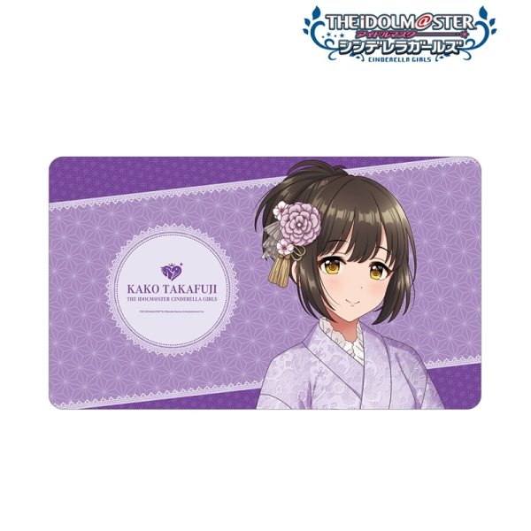 画像2:  【予約商品】  アルマビアンカ　アイドルマスター シンデレラガールズ 描き下ろし 鷹富士茄子 レース着物ver. マルチデスクマット 【26年7月中旬発売】 (2)