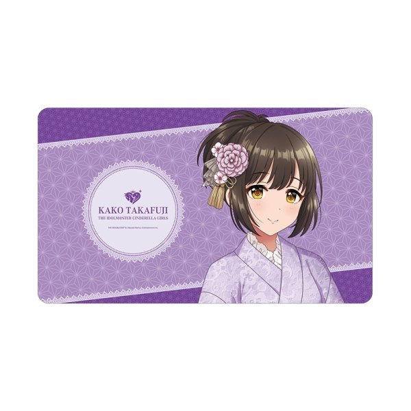 画像1:  【予約商品】  アルマビアンカ　アイドルマスター シンデレラガールズ 描き下ろし 鷹富士茄子 レース着物ver. マルチデスクマット 【26年7月中旬発売】 (1)