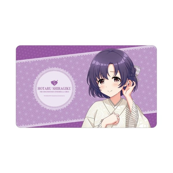 画像1:  【予約商品】  アルマビアンカ　アイドルマスター シンデレラガールズ 描き下ろし 白菊ほたる レース着物ver. マルチデスクマット 【26年7月中旬発売】 (1)