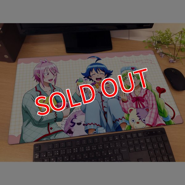 画像2:  【予約商品】  カーテン魂　魔入りました！入間くん 描き下ろしラバーマット（パジャマパーティー） 【26年7月下旬発売】 (2)