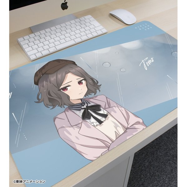 画像3:  【予約商品】  アルマビアンカ　ガールズバンドクライ 描き下ろし 海老塚 智 In the rain ver. マルチデスクマット 【26年8月上旬発売】 (3)